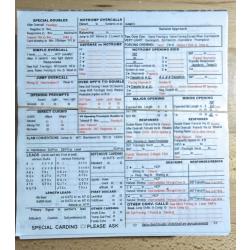 Convention Cards - Form 1240T - Team  - 500 Sheets - Two Color Red and Black